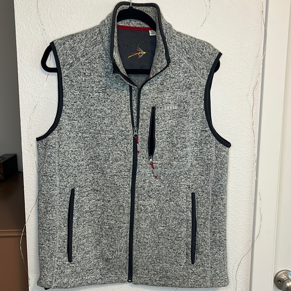 *Free Gift W Purchase* Gray zip up Orvis vest. Size medium.